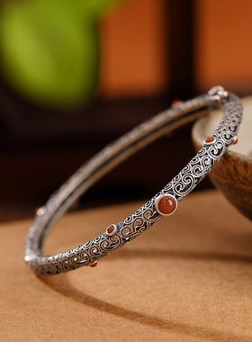 新款中式国潮吉祥如意镂空手镯子