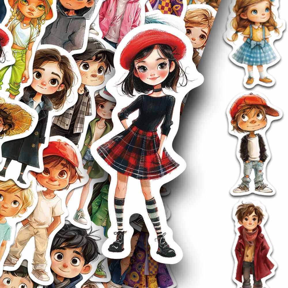 防水行李箱装饰手账色彩穿搭贴纸