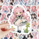 饰贴纸 204张Q版 可爱卡通萝莉少女贴画笔记本手账水杯DIY动漫装