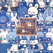 50张bunny小兔子贴纸ins风可爱卡通手机壳笔记本装 饰防水贴画diy