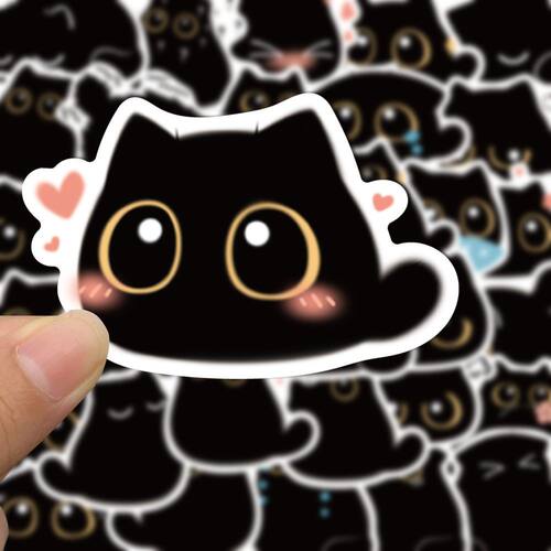 【原创】40张煤炭猫猫卡通贴纸
