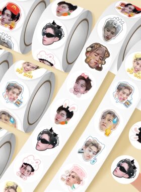 2000贴ppkrit林祎凯大头卷卷贴帅哥明星ins风可爱趣味创意手账DIY