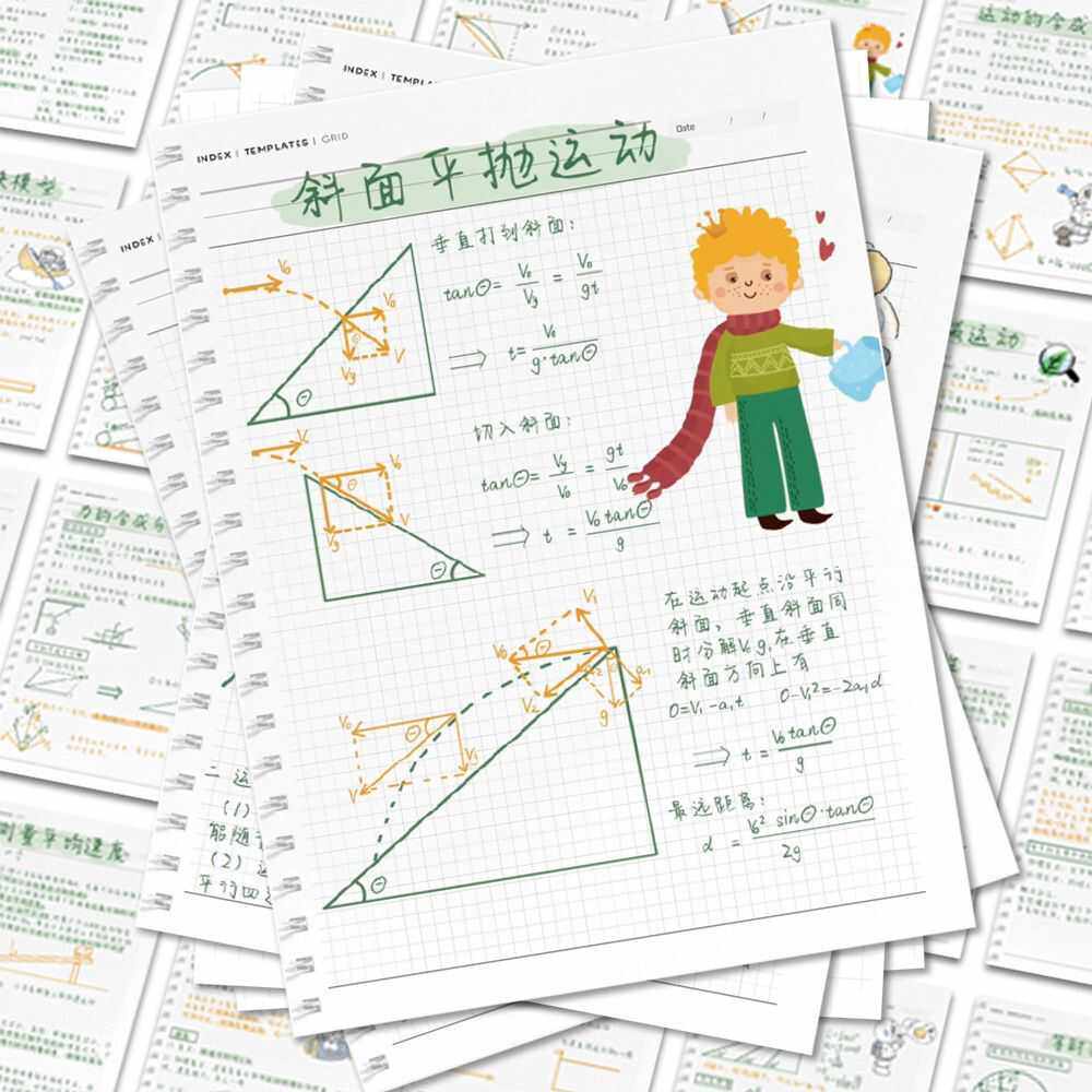 96张高中物理题解析参考笔记贴纸