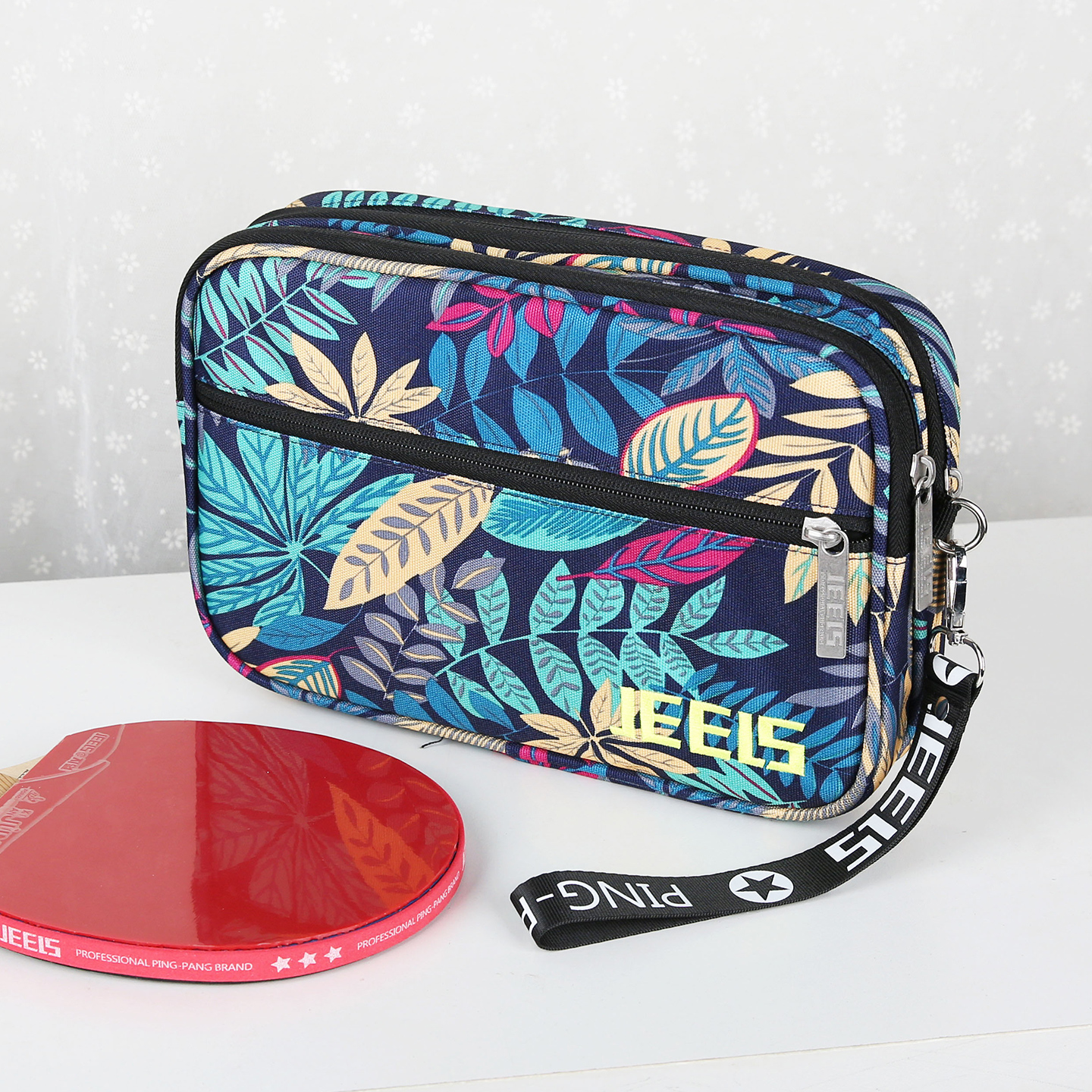 吉乐乒乓球拍双层保护套包