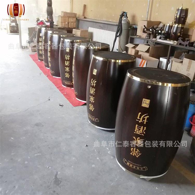立式不锈钢内胆木酒桶酒庄摆件木酒桶木酒桶造型古朴典雅
