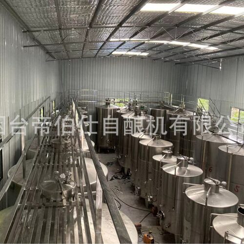 葡萄酒果酒建厂生产线不锈钢大型发酵罐灌装线酿酒设备大小型酒厂