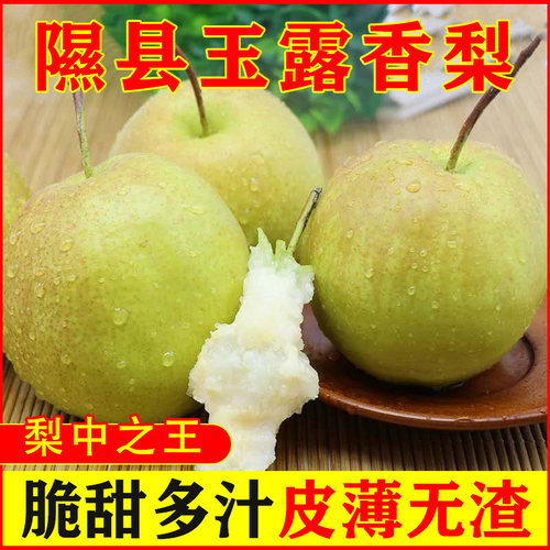 山西隰县玉露香梨脆甜汁多