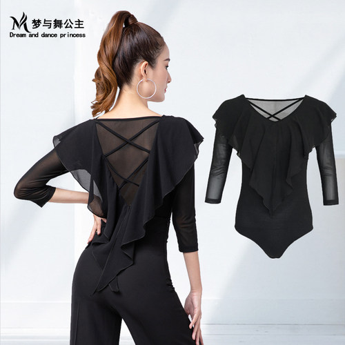 梦与舞公主拉丁舞美背形体服修身