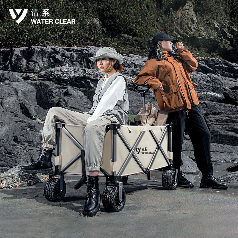 户外露营车折叠车野餐车露营装备便捷刹车拖车推车购物旅游买菜营