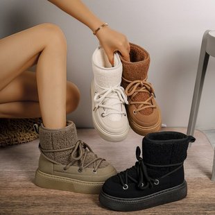Winter Shoes Plush Boots Warm Female Snow Womens Fur