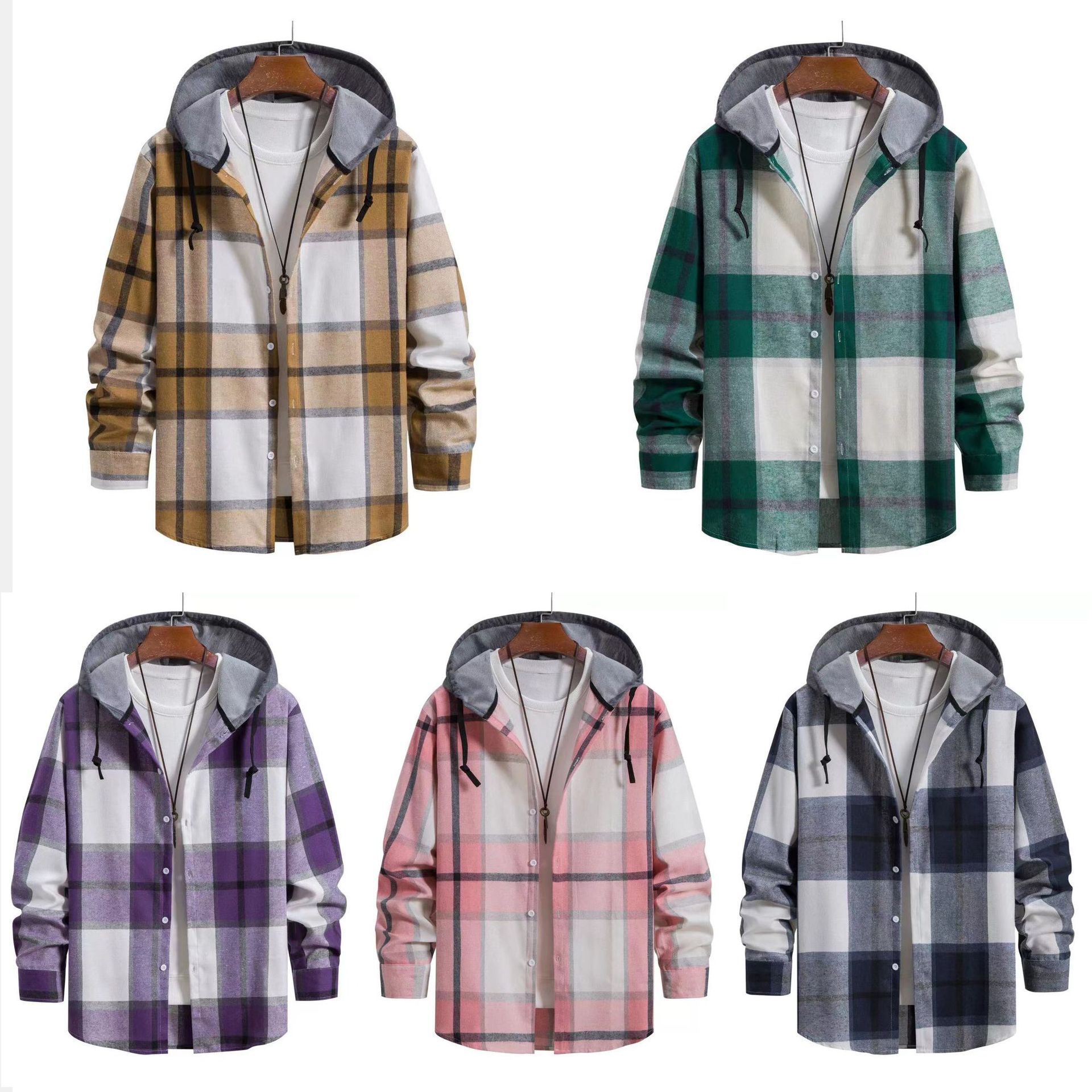 menclothes春秋新款格子