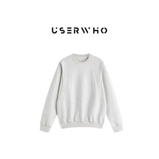 USERWHO 微短款 美式时尚宽肩显大圆领长袖卫衣套装{昆图斯同款}