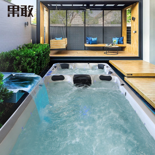 私人定制花园无边游泳恒温浴缸