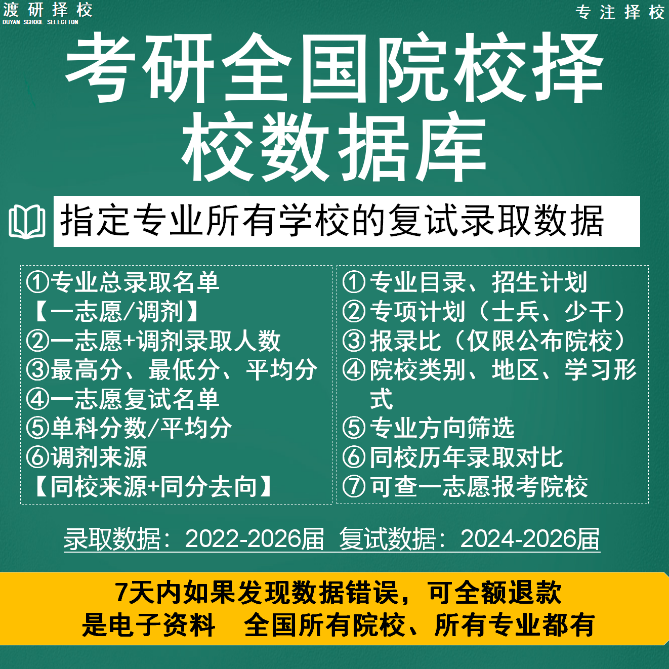 2627渡研考研院校数据复试拟研究生辅导
