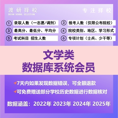 文学门类考研择校大数据数据库院校规划拟录取统计查询