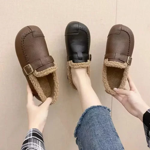 品优鞋商行加厚棉鞋保暖豆豆鞋