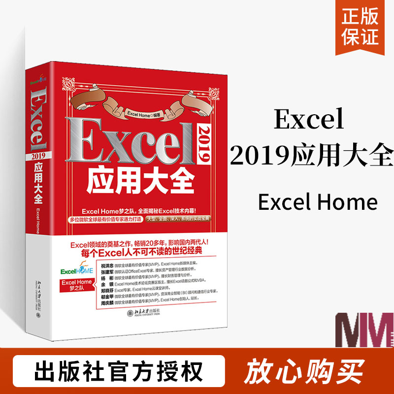 Excel2019应用大全 excel书籍excelhome出品计算机应用基础教程书籍办公软件 excel应用office教程书籍电脑 excel函数公式自学书籍-封面