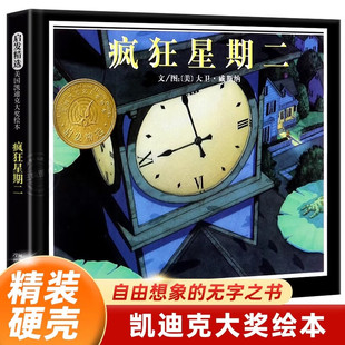 疯狂星期二绘本精装硬壳书大卫威斯纳著河北教育出版社正版小学一二年级课外阅读绘本故事书3-6-8岁幼儿童早教启蒙图画书