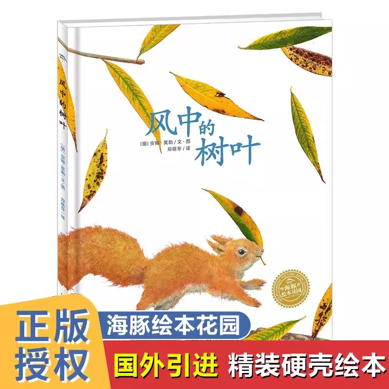 风中的树叶绘本精装硬壳书安娜莫勒著郑萌芽译海豚绘本花园长江少年儿童出版社正版小学一年级课外阅读书籍3-6岁儿童绘本图画书