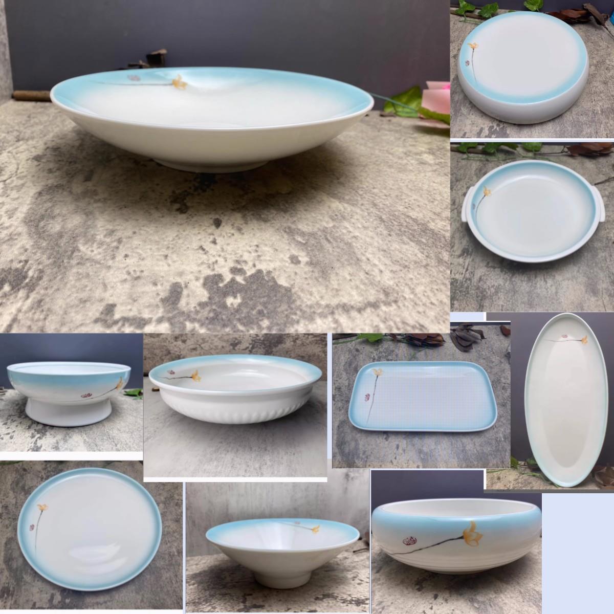 创意家用盘子陶瓷碟子深盘吃饭菜盘子日式餐具汤盘深盘烧菜盘商用