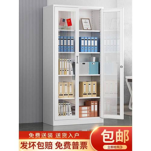 通玻文件柜凭证柜钢制办公室置物柜铁皮资料档案带锁储物收纳矮柜