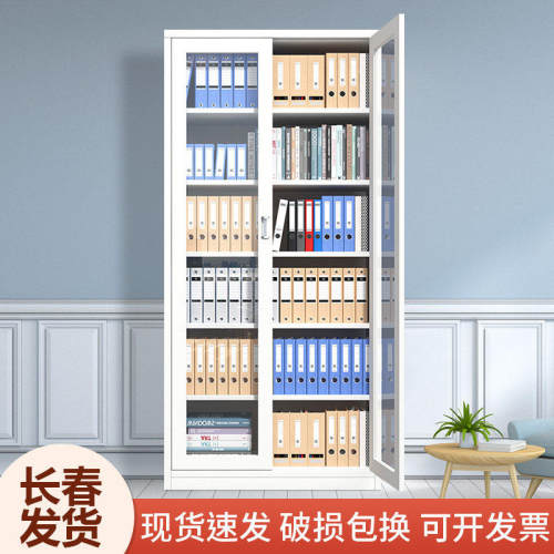 长春文件柜办公室铁皮柜钢制储物资料柜带锁凭证顶柜财务档案柜子