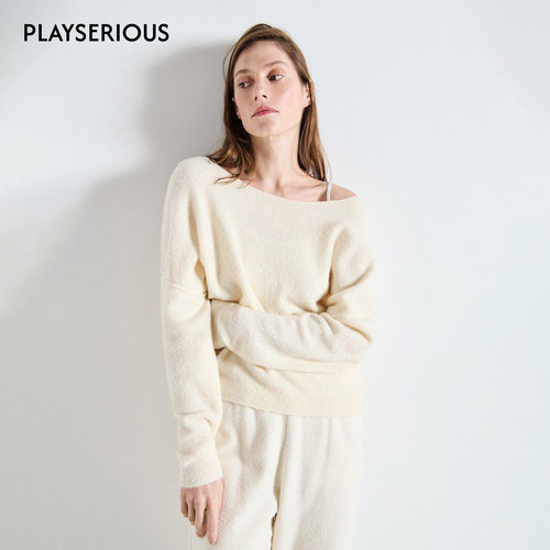 American Vintage 2025秋季新款宽松针织衫女时尚百搭休闲上衣