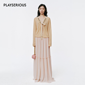 饰抽褶雪纺半裙女气质型甜美半身裙 荷叶边装 ZHI 2026春夏新款