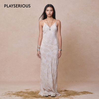 DEPLUMER 2026春夏新款吊带修身连衣裙长裙女休闲显瘦度假风长裙