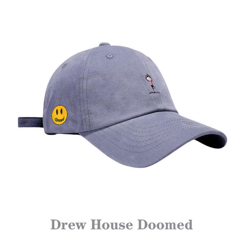 官方正品Drew Sava Doomed笑脸帽子女款显脸小棒球帽宽簷鸭舌帽