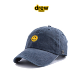 官方正品 街头遮阳 做旧棒球帽显脸小鸭舌帽美式 Drew Sava笑脸正品