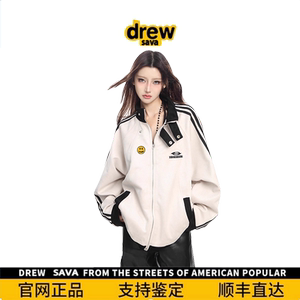 DrewSumt笑脸美式拼接立
