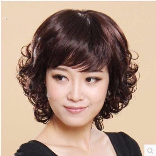 中老年假发送妈妈中年女士假发短卷发自然蓬松逼真真带圆顶头皮