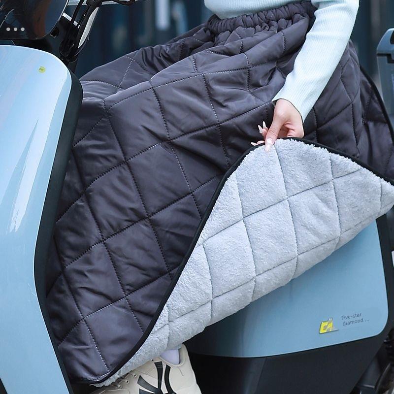 电动车保暖挡风裙子冬季加绒护腿半身裙摩托车骑车防寒护膝挡风被