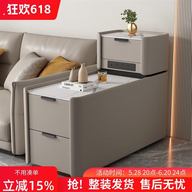 实木边几客厅沙发边柜家用多功能移动夹缝柜置物柜简约小型侧边柜