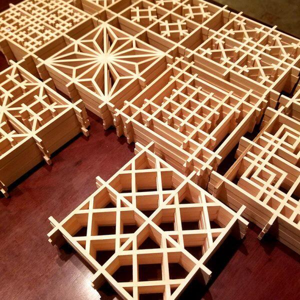 【样品】永宁组子|组子细工样品 十个图案 每样一个从组子开始吧