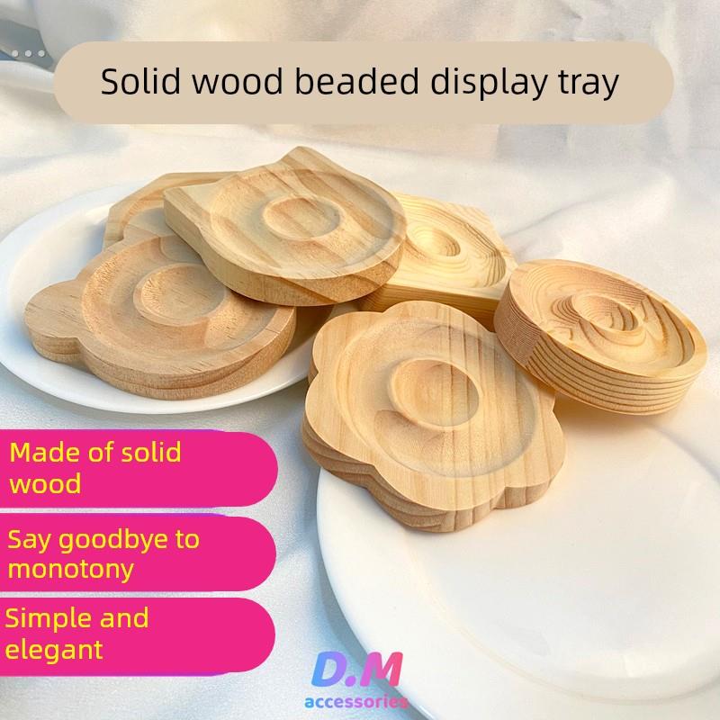 手炼串珠盘穿珠盘托盘实木展示手串穿串diy水晶散珠设计工具套装