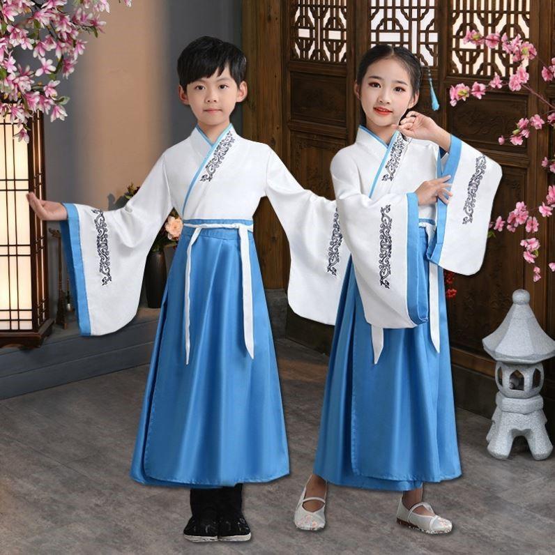 百善孝为先表演服中华孝道演出服六一儿童节舞蹈书简舞服装汉服男