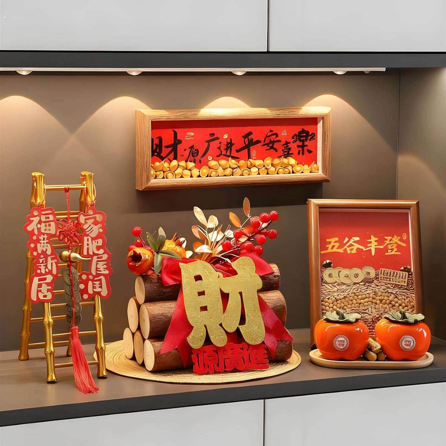 乔迁之喜五谷丰登摆件玄关新居布置搬家入宅仪式用品全套乔迁礼物