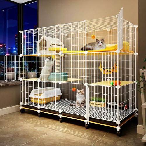 家用室内猫笼子猫别墅猫咪窝双层三层四层可折叠宠物猫笼超大空间