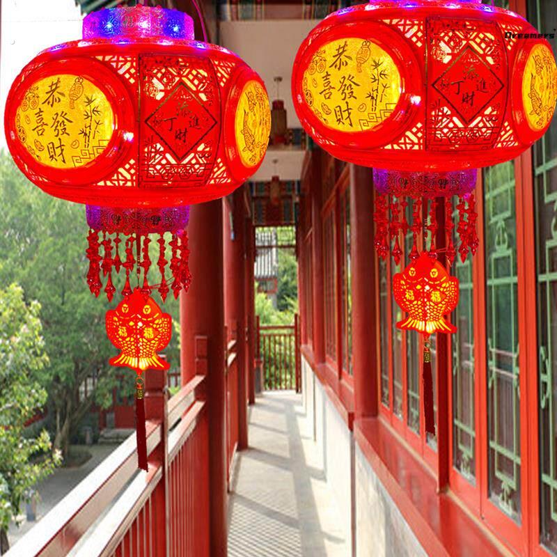 。2024七彩旋转灯笼走煤油灯新款高端春节过年喜庆挂件装饰新年大