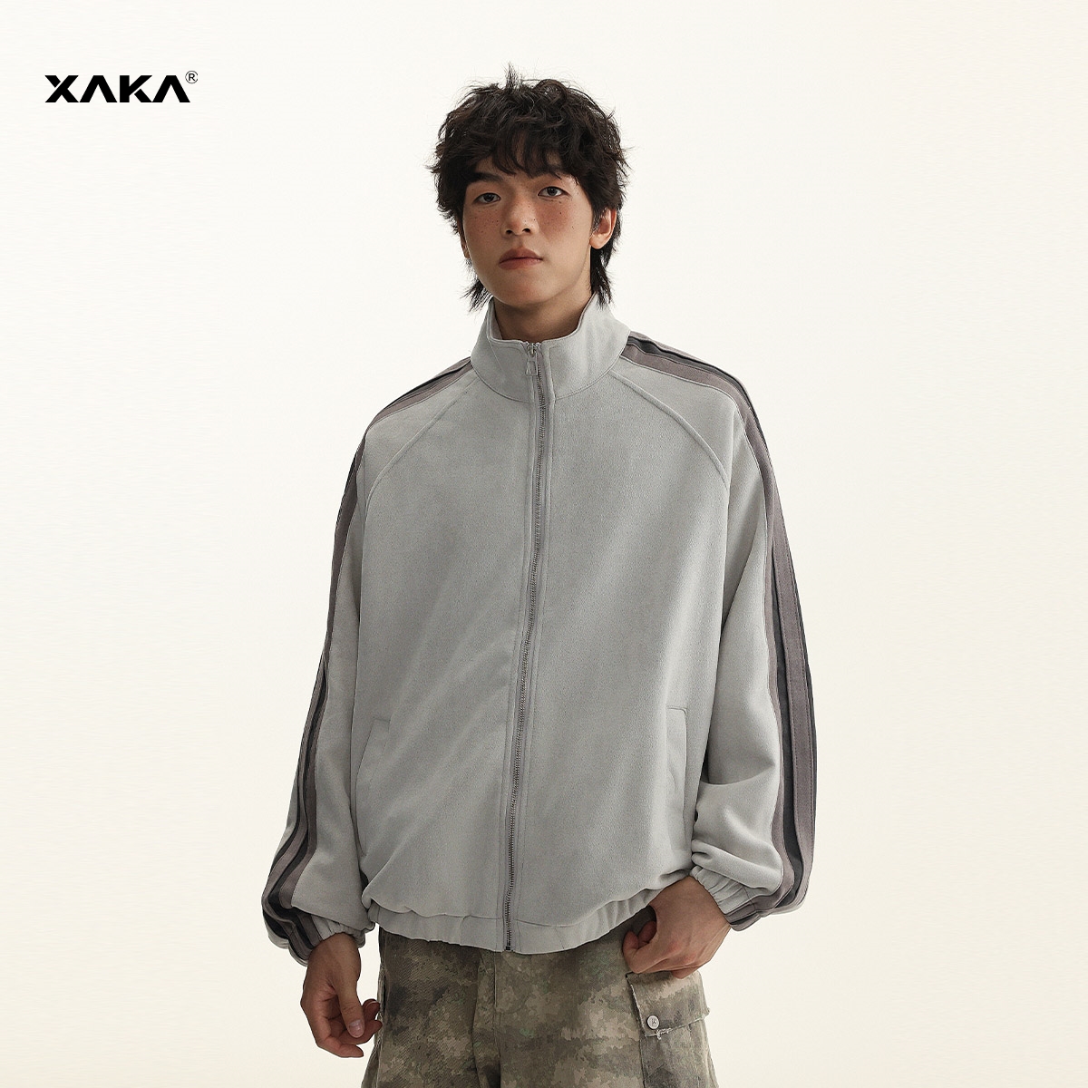 XAKA立领秋季夹克青春流行