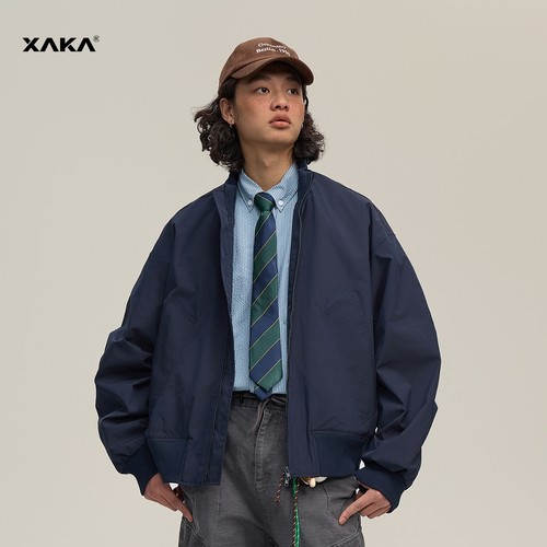 XAKA美式bomber飞行夹克cleanfit