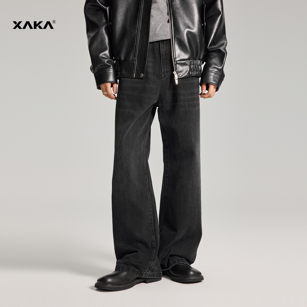 XAKA拉链牛仔裤秋季青春流行