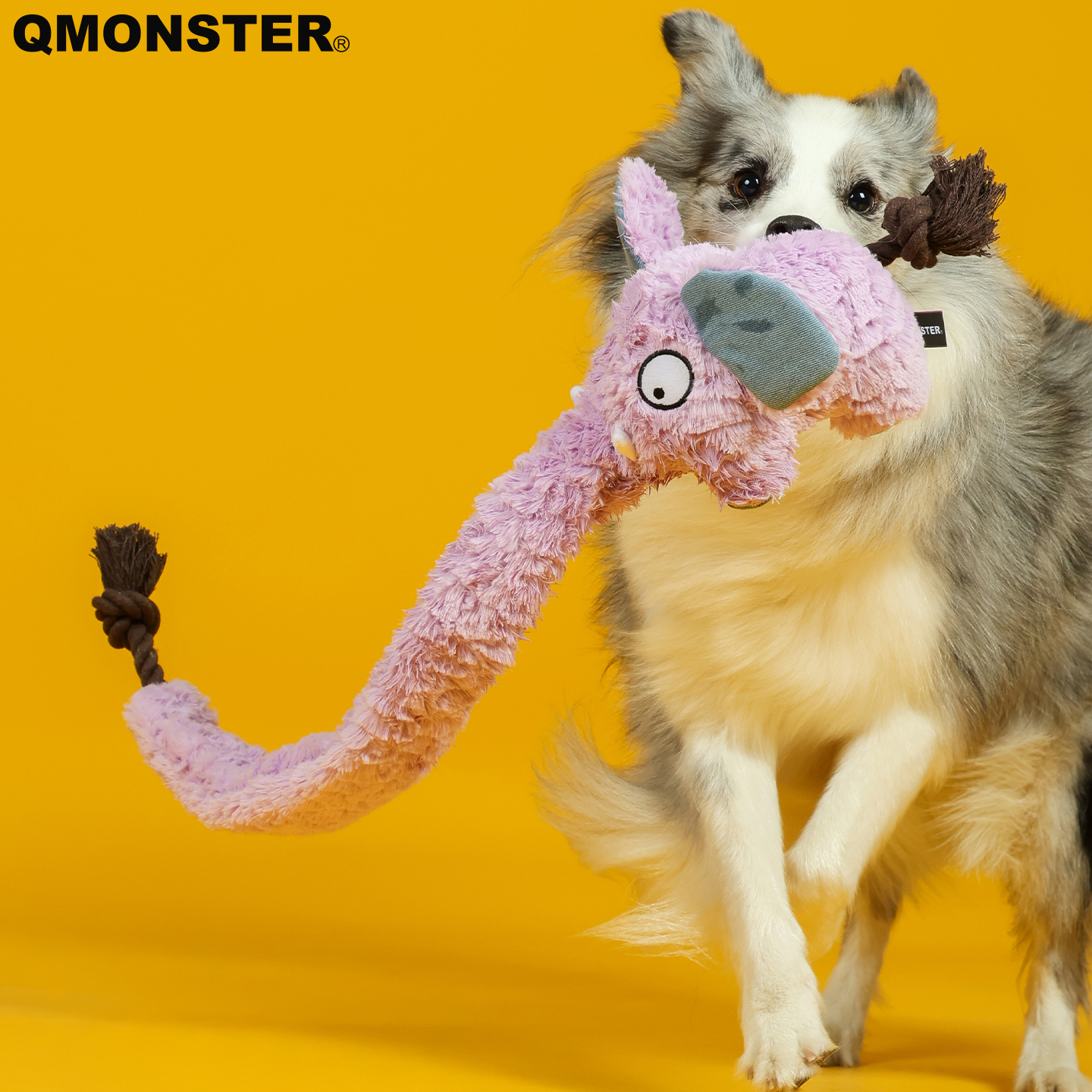 QMONSTER宠物纯棉绳结玩具狗狗磨牙耐咬拉扯中大型犬大象拔河解闷
