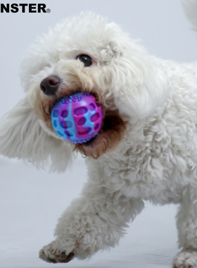 QMONSTER弹力发声狗狗玩具耐咬磨牙自嗨解闷神器TPR宠物玩具