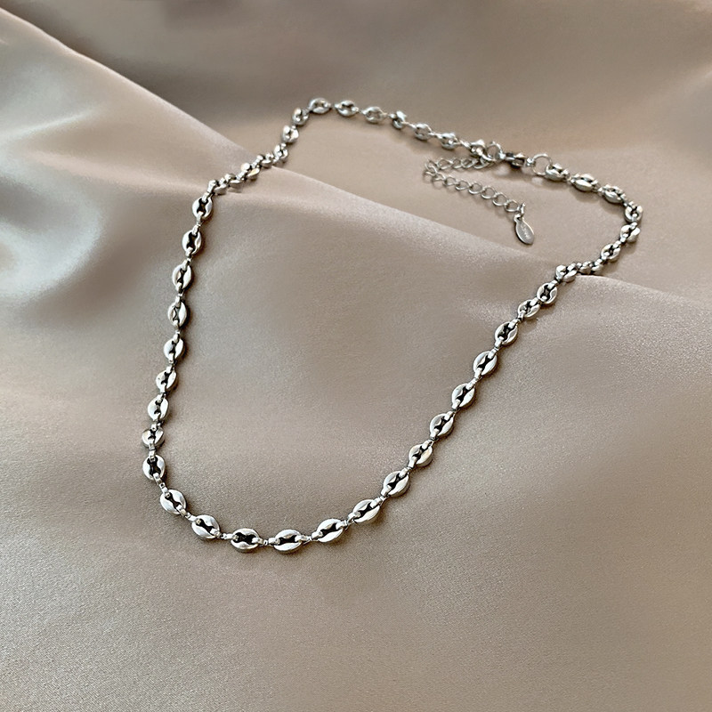 高街潮牌钛钢项链男ins高级设计感卫衣链女小众嘻哈蹦迪链子简约