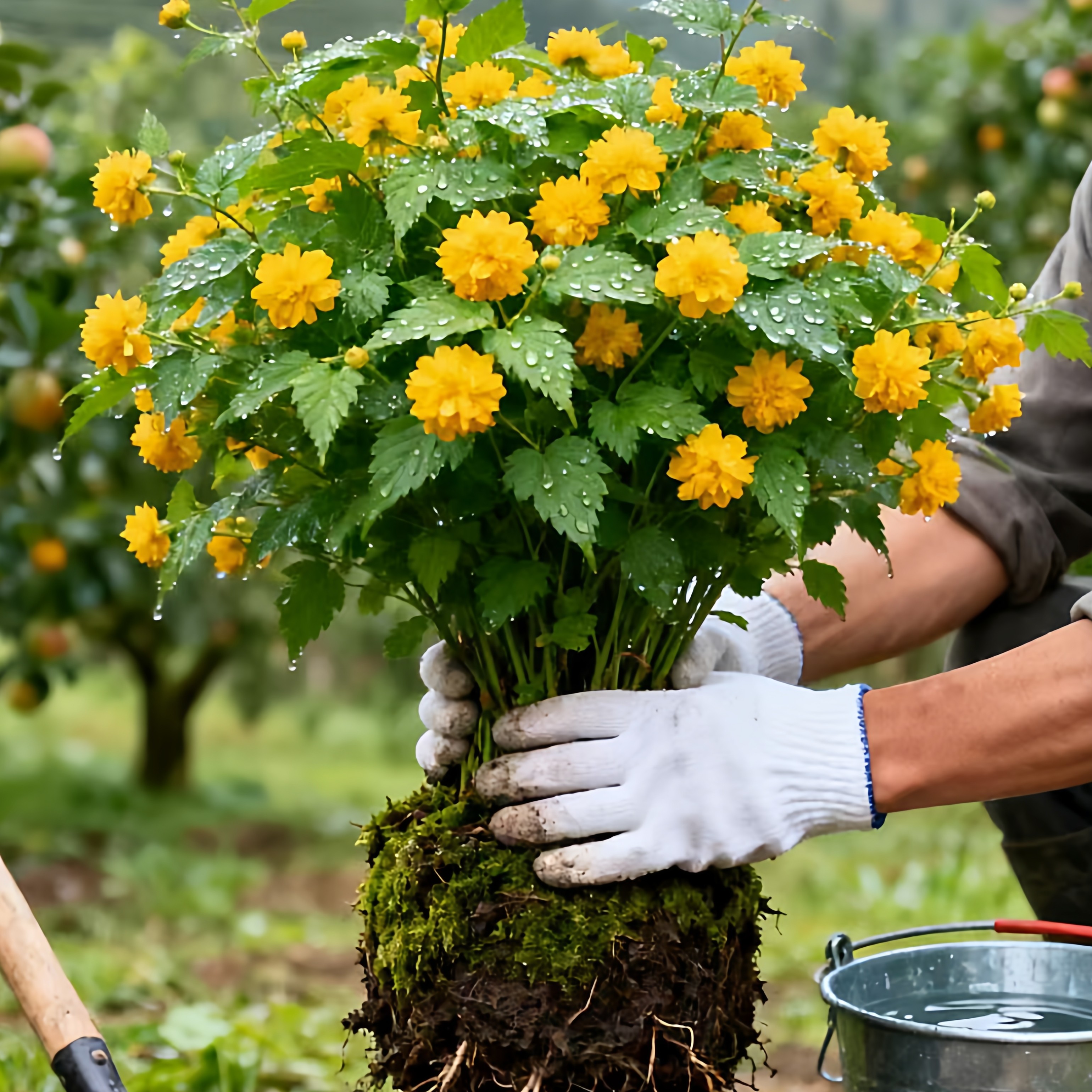 重瓣棣棠花耐荫爬藤攀缘花卉植物棣棠花苗盆栽耐寒金灿花庭院栽植