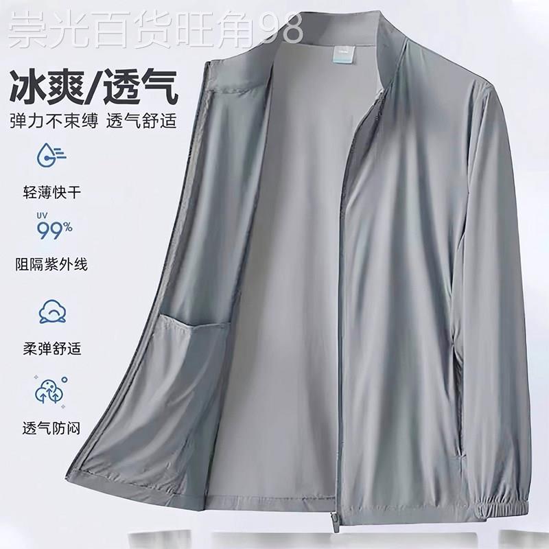 MK正品冰丝原纱防晒服男夏季新高端抗UV超薄透气男士防晒外套