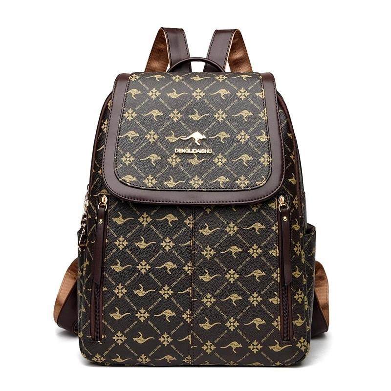 香港新款夏时尚牛皮揹包旅行揹包品牌正品真皮软皮大容量女款双肩